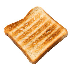 Fototapeta premium Top view of Toast, isolated on a transparent background