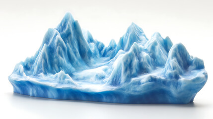Obraz premium A breathtaking glacier with shimmering blue ice and rugged peaks in the background under a cloudy sky 