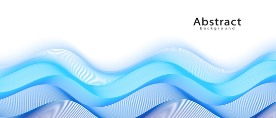 Simple vector background featuring flowing blue wave shapes on white. This clean and minimal design is a calm backdrop for a medical website, healthcare presentation, or corporate business banner.