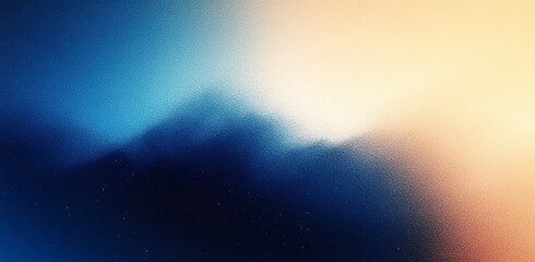 Fototapeta premium Blue Beige Gradient Background Abstract Grainy Texture Soft Light Banner Design