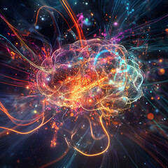 brain with background