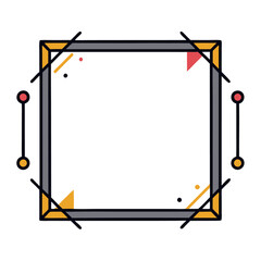 Obraz premium frame minimal clipart cartoon Illustration drawing