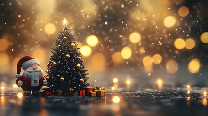 Fototapeta premium christmas lights in the night