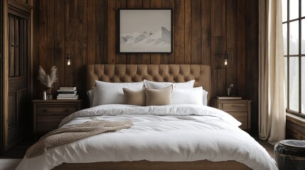 Cozy Mountain Cabin Bedroom: Tranquil Escape