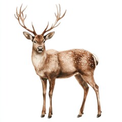 Reindeer illustration realistic wildlife.
