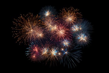 Fototapeta premium Firework fireworks outdoors night.