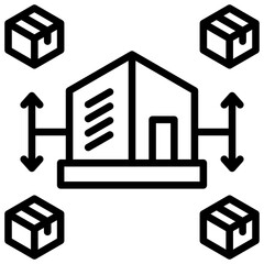 Distribution Center Icon