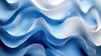 Abstract Blue Waves: A Serene Study in Texture and Light