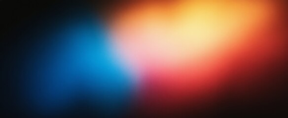 Obraz premium Vibrant Abstract Gradient Background with Deep Blue Orange Red Hues Smooth Diffused Grainy Texture