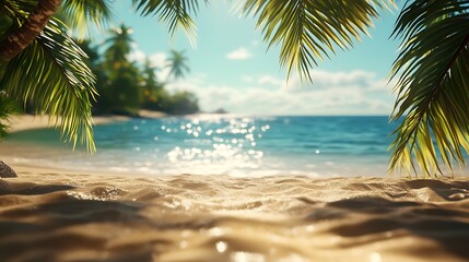 Relaxing beach scene tropical island nature photography sunny day serenity