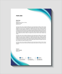 Clean corporate letterhead template design