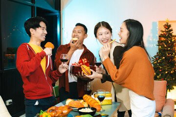 drinks and conversation, social gathering and get together at New Year.