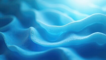 Obraz premium A Serene Visual Exploration of Textured Undulations and Smooth Curves in a Vibrant Azure Hue, Evoking Feelings of Calm and Tranquility