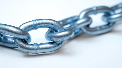 Obraz premium A link of an iron chain as a symbol of slavery and lack of freedom. International Day for the Abolition of Slavery, Free People and Equal Rights