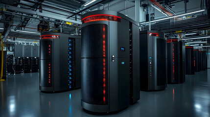 Data center operations advanced technology infrastructure modern facility digital environment futuristic viewpoint data management concept