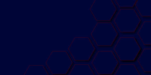 Abstract technology background with hexagons. modern geometric hexagon shape Poster, wallpaper, Landing page. geometric hexagonal, triangle, shape. Vector illustration. can be used in cover design.