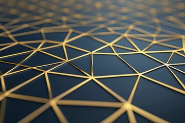 Deposit application process brochure, refined corporate, navy blue and gold, front view emphasis, featuring an understated geometric pattern for elegance.