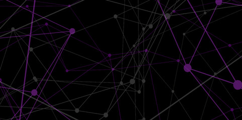 Geometric abstract background with connected line and dots. Big data complex with compounds. Science technology, data structure, connected points, web.	
