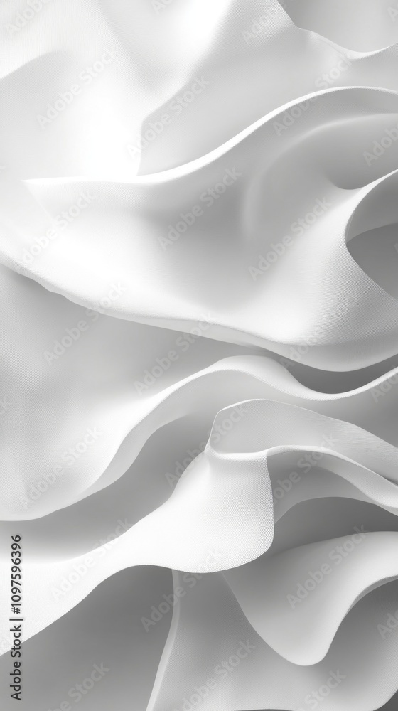 Poster The image is a close up of a white fabric with a lot of texture