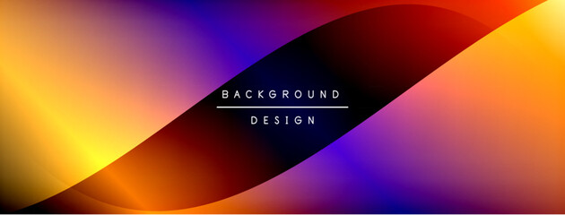 Bright rainbow style color gradient with curve round shape line background. Vector Illustration For Wallpaper, Banner, Illustration, landing page