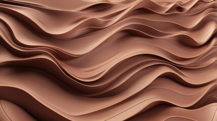Obraz premium Brown and Pink Elegant 3D Abstract Background with Ripple Surface Wallpaper