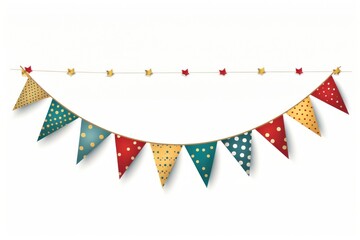 Obraz premium New year bunting pattern clothesline celebration.