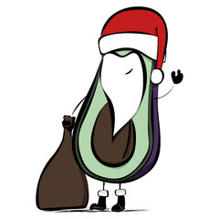 Avocado Weihnachtsmann