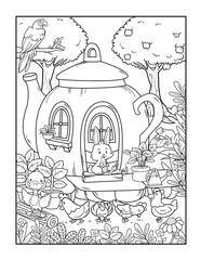 teapot coloring page