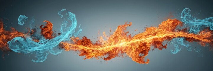 Cyan fire creative design background