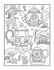 teapot coloring page