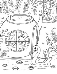 teapot coloring page