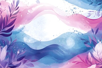 Abstract Watercolor Floral Waves