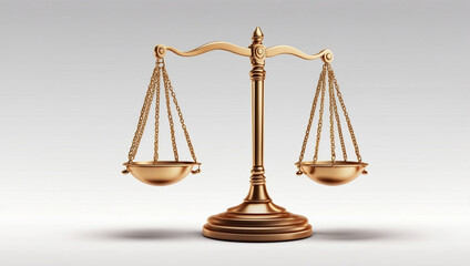 Fairness Scales of Justice Isolated on White