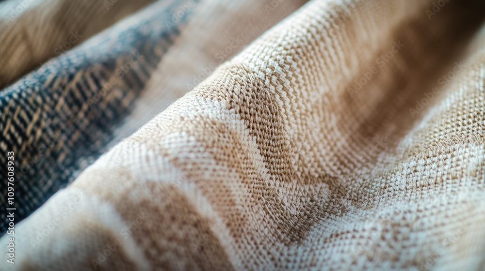 Aufkleber high-resolution image of handwoven fabric with complex patterns, captured in full hd, showcasing the