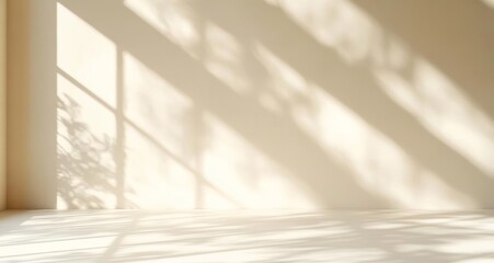 Beige Background with Soft Shadows for Minimalistic Product Presentation and Abstract Design