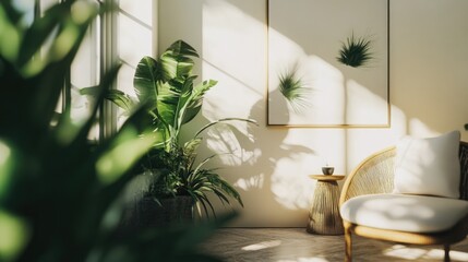 Cozy Indoor Plant Space with Natural Light and Minimalist Decor