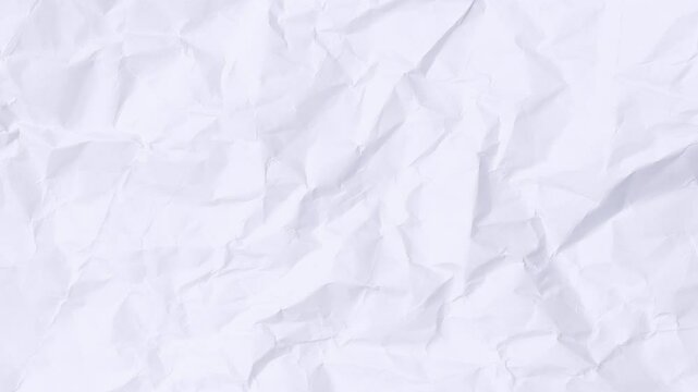 White Crumpled Paper Background Animation 4K