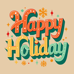 Happy Holiday illustrations vector art