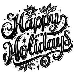 Obraz premium Happy Holiday illustrations vector art isolated white background