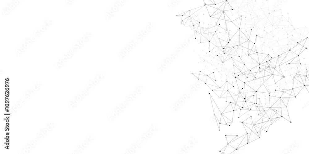 Poster Vector Connect link background. global network technology concept. Digital technology futuristic internet network speed connection white background.