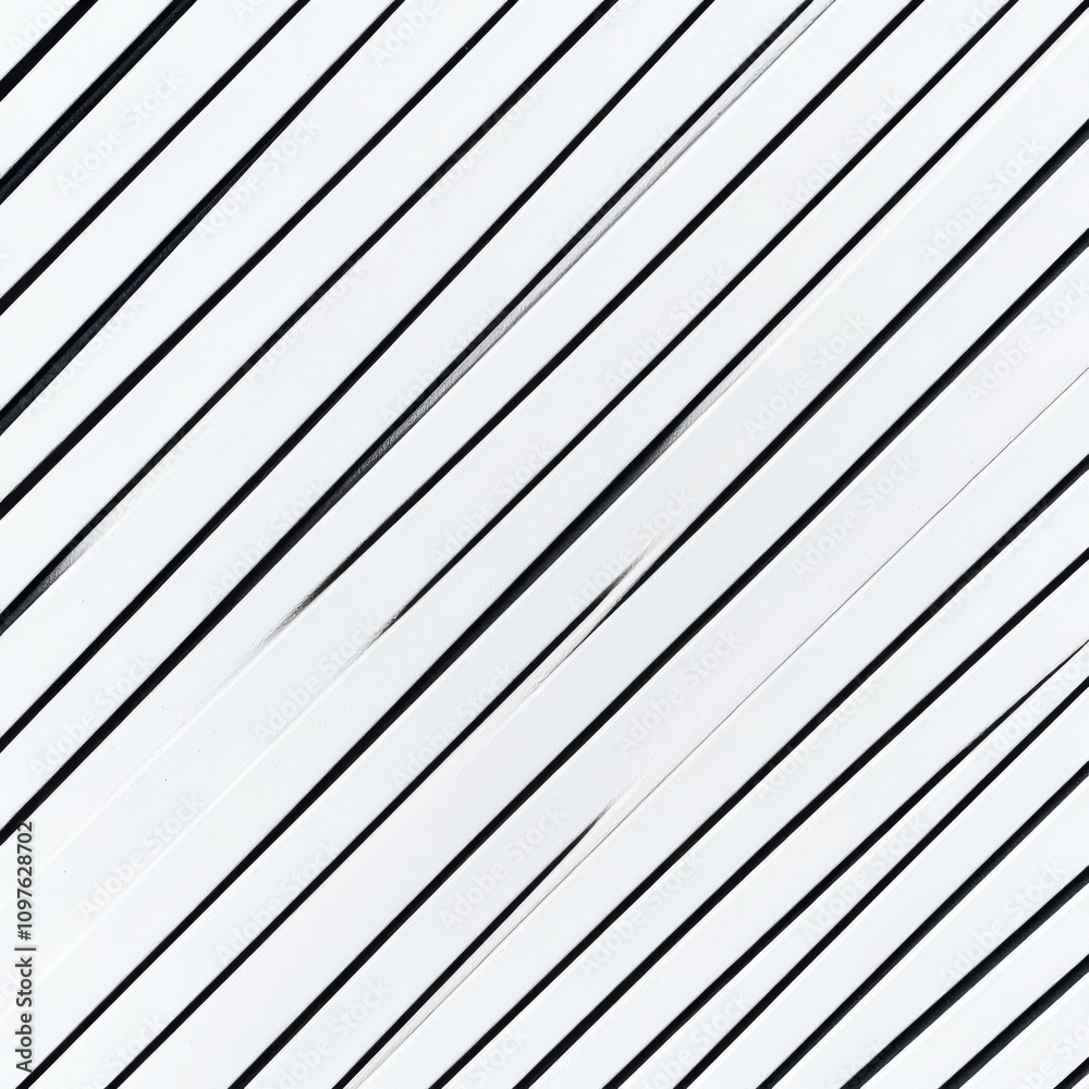Aufkleber Diagonal black lines converge on a minimalist white background, creating an abstract pattern that invites contemplation and admiration