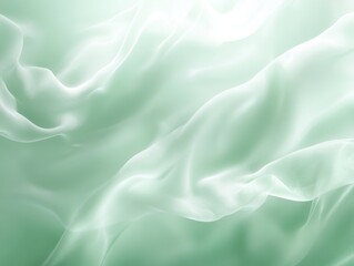 Obraz premium A serene light mint green background with wispy textures creating a calming and soothing atmosphere