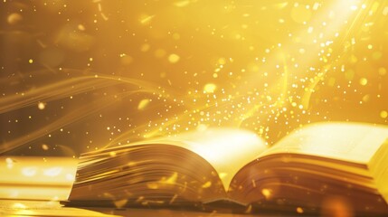 Open Book with Magical Glow