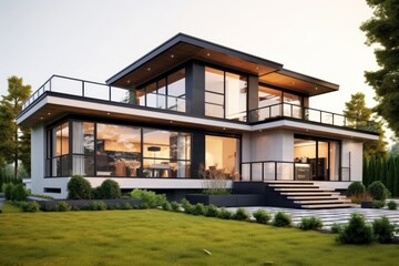 Obraz premium Modern luxury home exterior