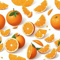 pattern with oranges