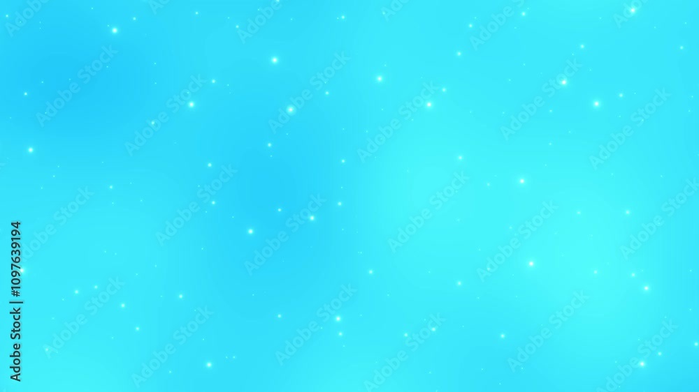 Poster Light blue relaxing abstract gradient sparkle background animation