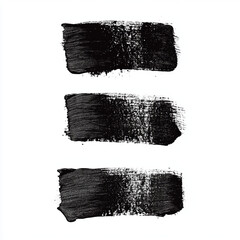 Minimalist abstract painted ink strokes in monochrome create striking visual impact. bold black strokes convey sense of simplicity and elegance, perfect for modern decor