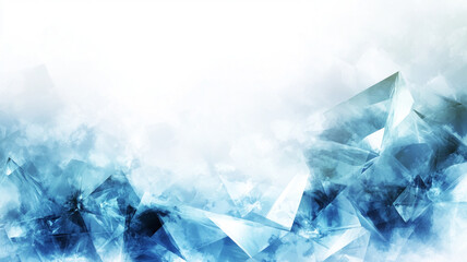 Obraz premium stunning abstract background featuring sophisticated blue and white geometric patterns, creating sense of depth and tranquility. interplay of light and shadow adds dynamic feel to design