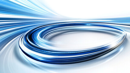 blue and white geometric patterns create dynamic and modern visual effect, evoking sense of speed and innovation. This abstract design is perfect for technology and digital themes