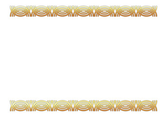 Classic Bronze Text Frame, Isolated on White